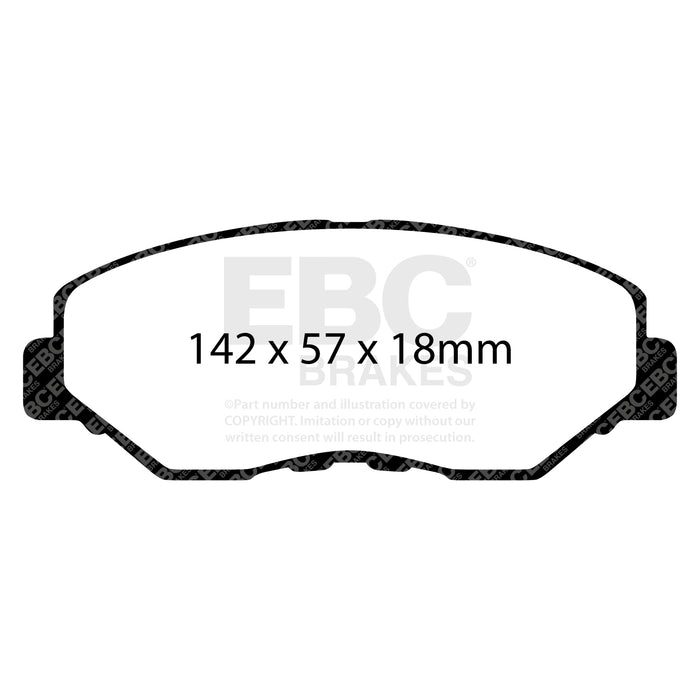 EBC greenstuff brake pads front part DP61655 fits 2002 04 Honda Cr V 2 4