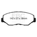 EBC ultimax brake pads front part UD914 fits 2013 15 Acura Ilx 1 5 Hybrid Ultimax2