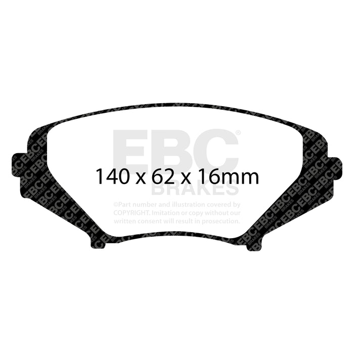 EBC yellowstuff brake pads front fits 2003 12 Mazda Rx8 1 3 Rotary Standard Suspension