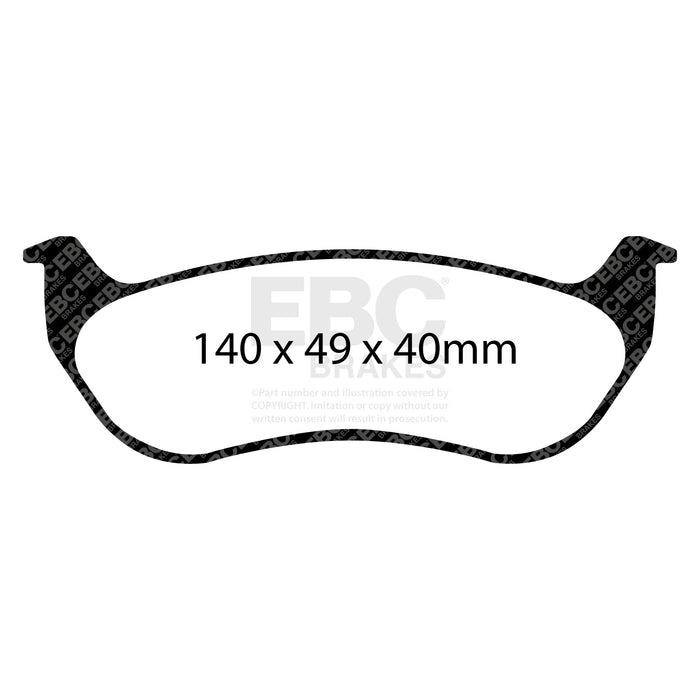 EBC yellowstuff brake pads rear fits 2007 11 Ford Explorer Sport Trac 4 0