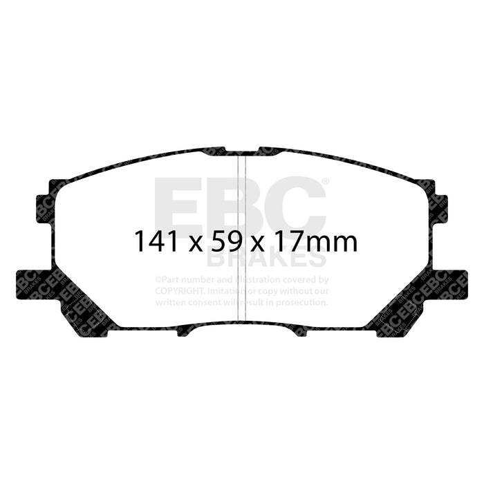 EBC greenstuff brake pads front part DP61681 fits 2004 07 Lexus Rx330 3 3