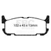 EBC greenstuff brake pads rear part DP21685 fits 2004 05 Mazda Miata Mx5 1 8 Sports Suspension