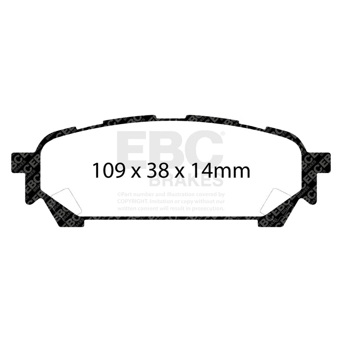 EBC redstuff brake pads rear fits 2004 06 Saab 9 2x 2 0 Turbo