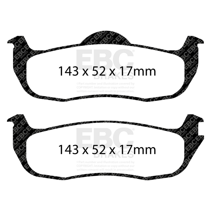 EBC yellowstuff brake pads rear fits 2004 05 Infiniti Qx56 5 6