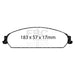 EBC redstuff brake pads front fits 2013 14 Chrysler 200 3 6
