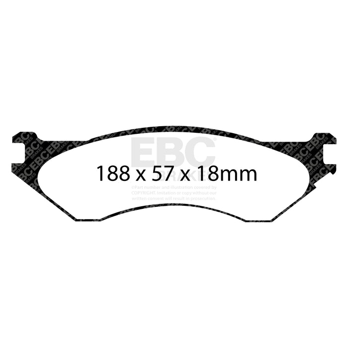 EBC yellowstuff brake pads rear fits 2006 11 Dodge Ram 1500 Mega Cab 2wd