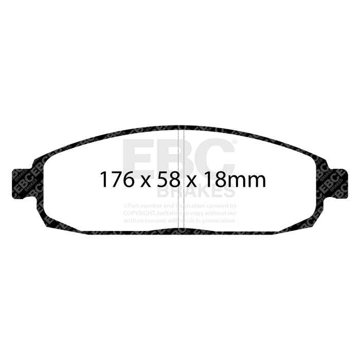 EBC greenstuff brake pads front part DP61732 fits 2005 10 Jeep Commander 3 7