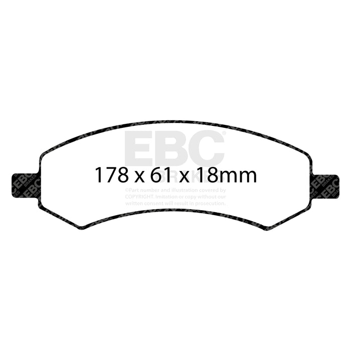 EBC yellowstuff brake pads front fits 2006 09 Chrysler Aspen 4 7