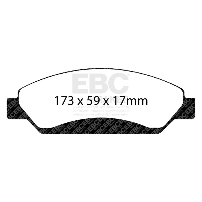 EBC greenstuff brake pads front part DP61742 fits 2007 Cadillac Escalade 6 2 2wd