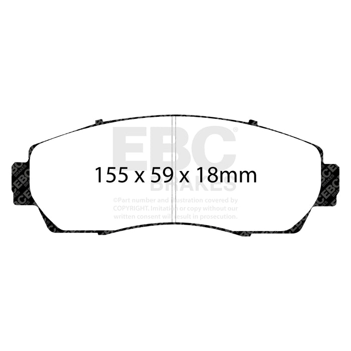 EBC greenstuff brake pads front part DP61743 fits 2007 11 Honda Cr V 2 4