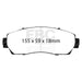 EBC greenstuff brake pads front part DP61743 fits 2007 11 Honda Cr V 2 4