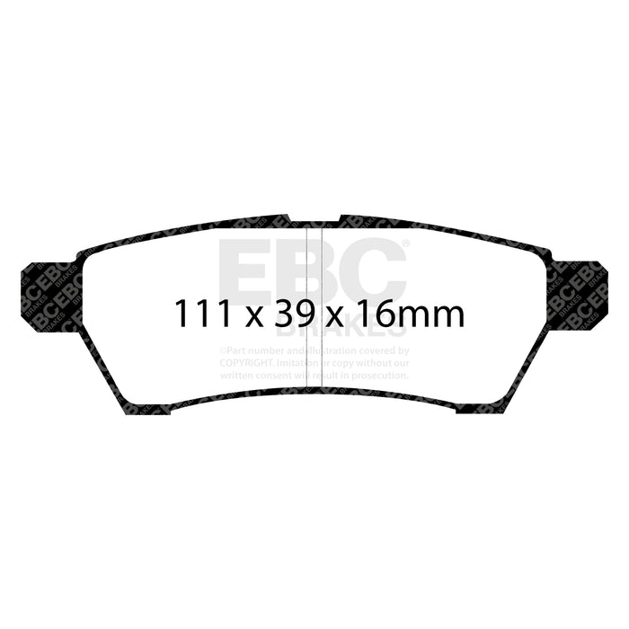 EBC yellowstuff brake pads fits 2005 Nissan Frontier 2 5 2wd