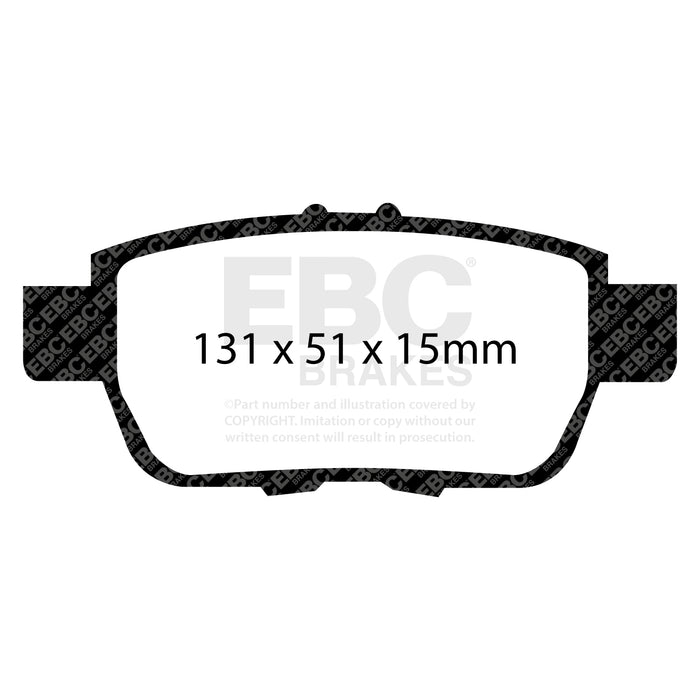 EBC greenstuff brake pads rear part DP61754 fits 2005 14 Honda Ridgeline 3 5