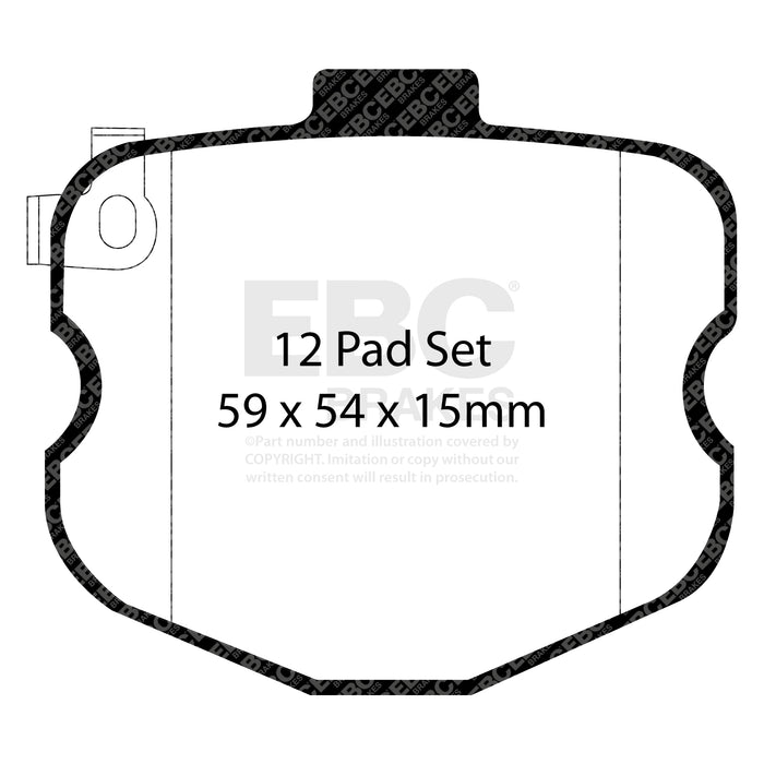 EBC redstuff brake pads front part DP31771 fits 2010 13 Chevrolet Corvette C6 6 2 Grand Sport