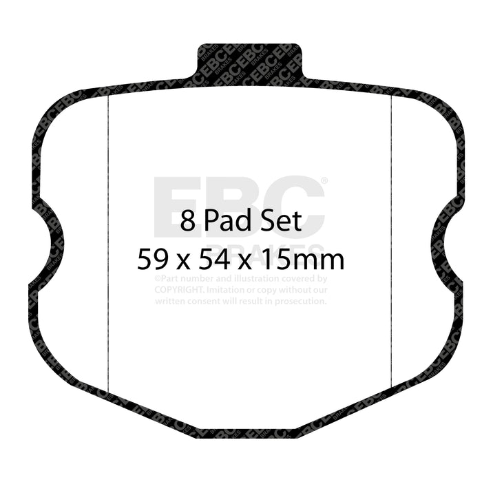 EBC redstuff brake pads rear part DP31771 fits 2010 13 Chevrolet Corvette C6 6 2 Grand Sport