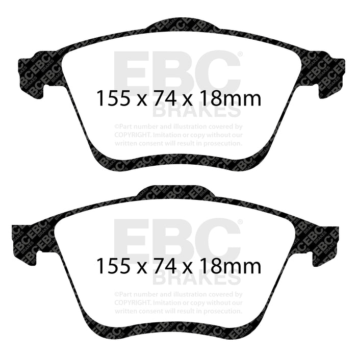 EBC redstuff brake pads front fits 2006 09 Mazda 6 2 3 Turbo Mazdaspeed