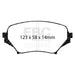 EBC redstuff brake pads front fits 2006 15 Mazda Miata Mx5 2 0