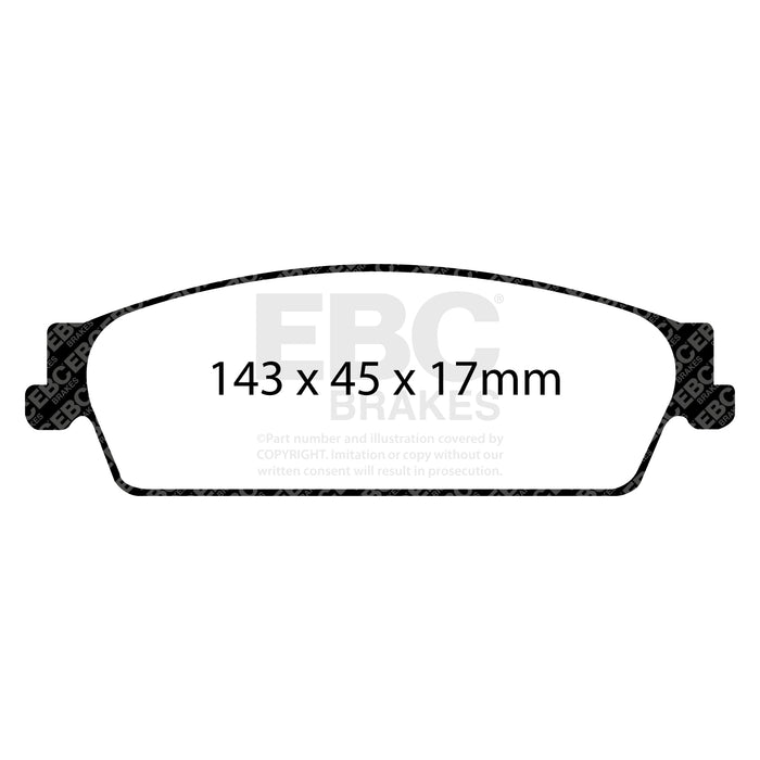 EBC brake pads rear part ED91780 fits 2009 14 Cadillac Escalade 6 0 Hybrid Extra Duty