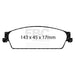 EBC greenstuff brake pads rear part DP61780 fits 2009 14 Cadillac Escalade 6 0 Hybrid