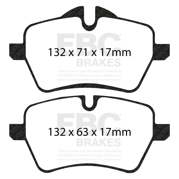 EBC bluestuff brake pads front fits 2007 2014 Mini Cooper S Hardtop R56 1 6l Turbo