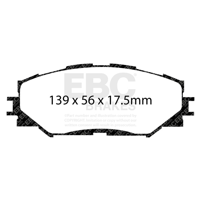 EBC ultimax brake pads front part UD1210 fits 2010 12 Lexus Hs250h 2 4 Hybrid Ultimax2