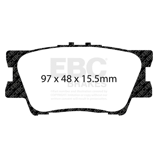 EBC | Rear Redstuff Pad and Plain Rotor Kit | PN: S12KR1309