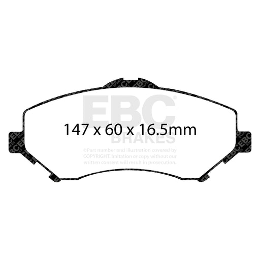 EBC | Front Yellowstuff Pad and Plain Vented Rotor Kit | PN: S13KF1479