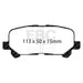 EBC greenstuff brake pads rear part DP61802 fits 2007 13 Acura Mdx 3 7