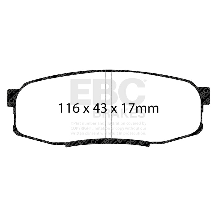 EBC yellowstuff brake pads rear fits 2008 Lexus Lx570 5 7