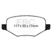 EBC greenstuff brake pads rear part DP61826 fits 2011 Ford Explorer 2 0 Turbo 2wd