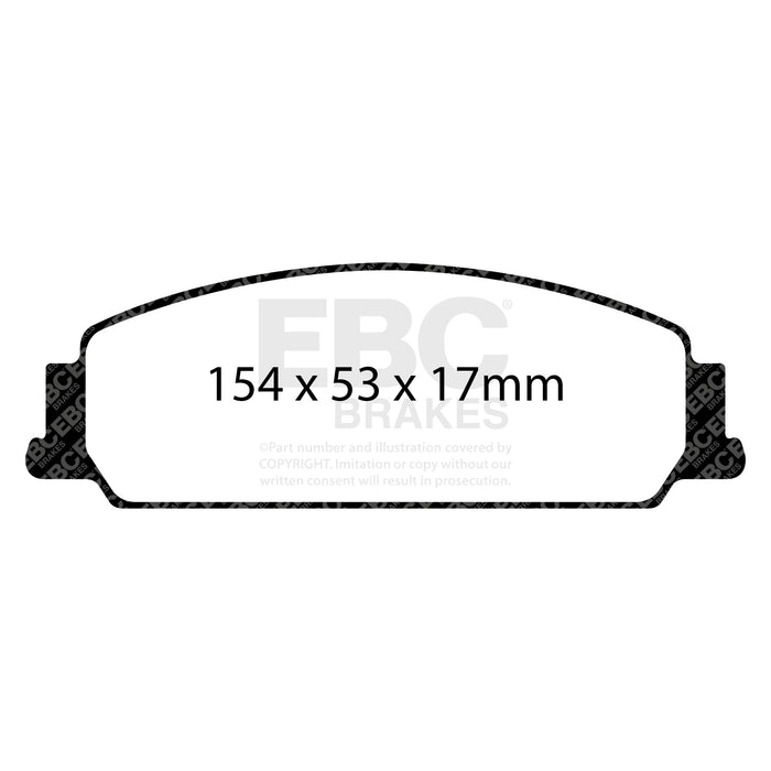 EBC yellowstuff brake pads front fits 2008 10 Pontiac G8 3 6