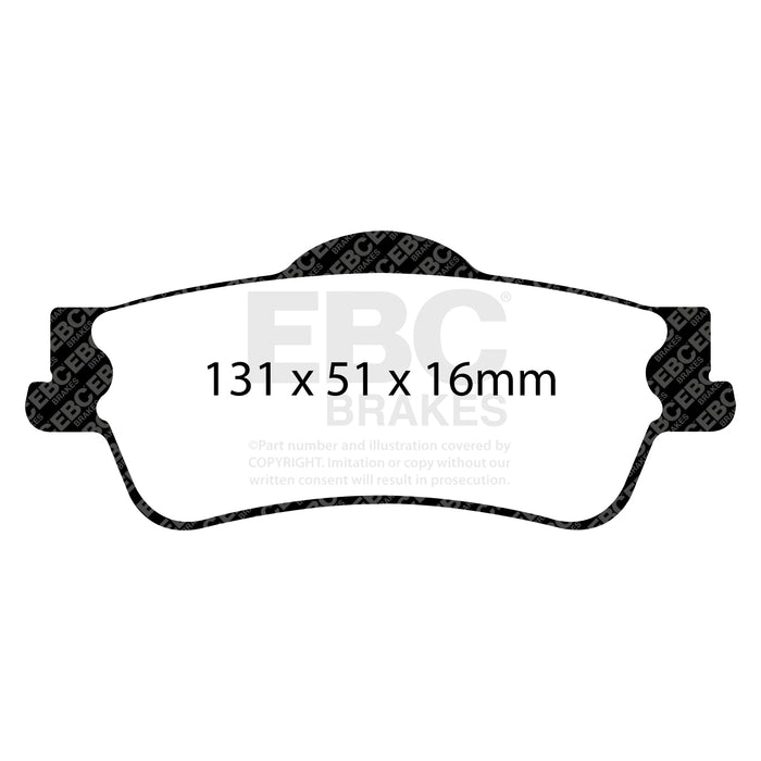 EBC redstuff brake pads rear fits 2011 Chevrolet Caprice 3 6