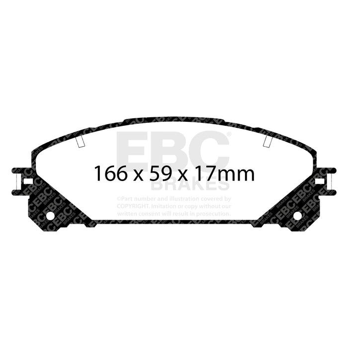 EBC greenstuff brake pads front part DP61837 fits 2010 Lexus Rx350 3 5 Japan