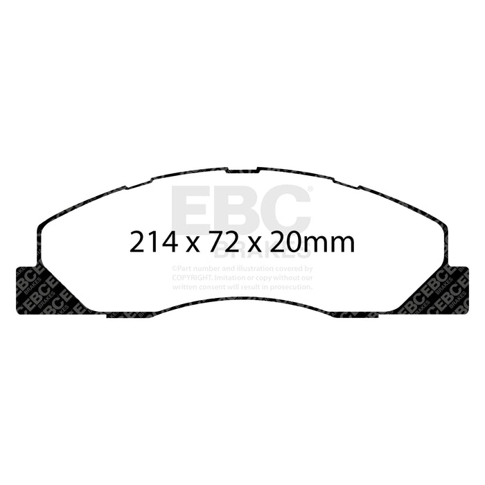 EBC greenstuff brake pads front part DP61847 fits 2009 11 Dodge Ram 2500 Pick Up 5 7 2wd 4wd