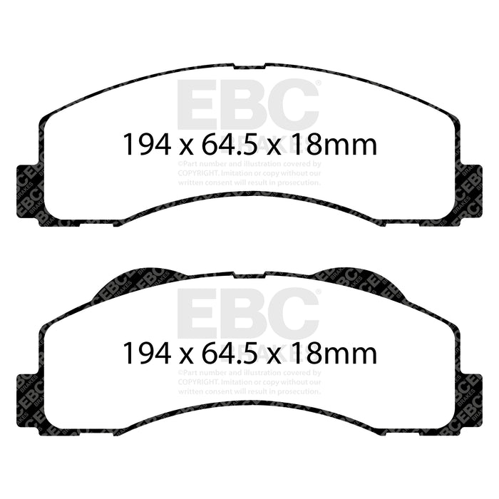 EBC greenstuff brake pads front part DP61855 fits 2015 Ford Expedition 3 5 Twin Turbo 2wd