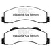 EBC greenstuff brake pads front part DP61855 fits 2015 Ford Expedition 3 5 Twin Turbo 2wd