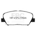 EBC redstuff brake pads front fits 2009 Hyundai Genesis Coupe 2 0 Turbo