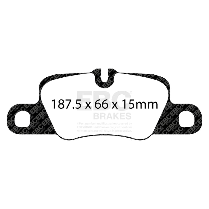 EBC redstuff brake pads rear fits 2012 15 Porsche 911 991 Cast Iron