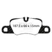 EBC yellowstuff brake pads rear fits 2012 15 Porsche 911 991 Cast Iron