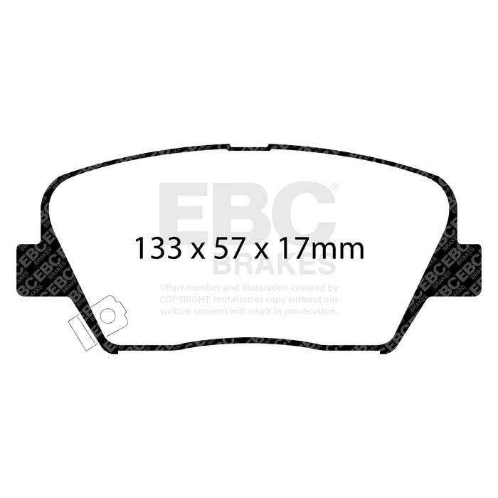 EBC yellowstuff brake pads front fits 2012 Hyundai Azera 3 3