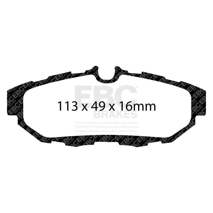 EBC yellowstuff brake pads rear fits 2010 14 Ford Mustang 3 7
