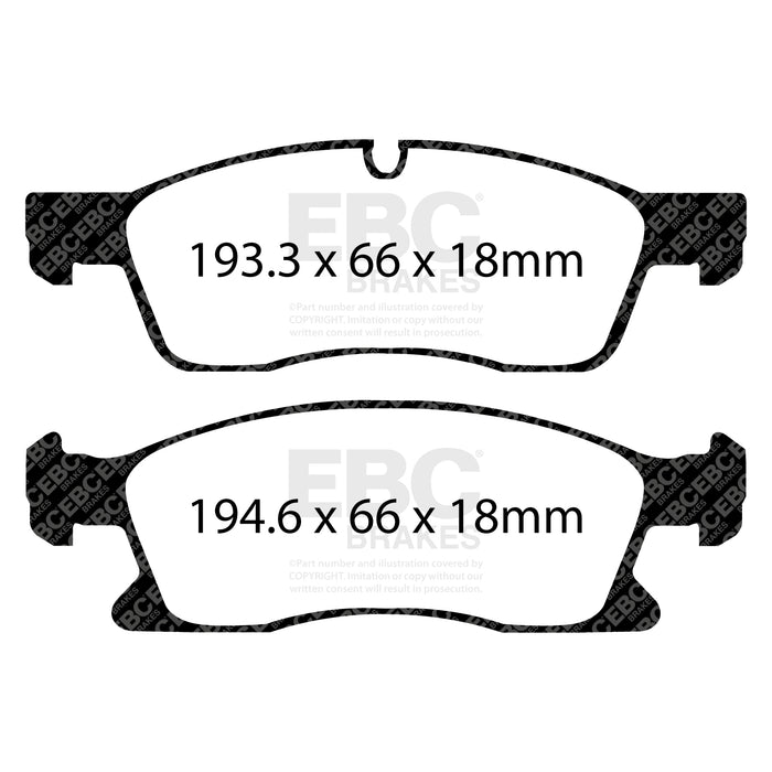 EBC brake pads front part ED91871 fits 2011 Dodge Durango 3 6 Extra Duty