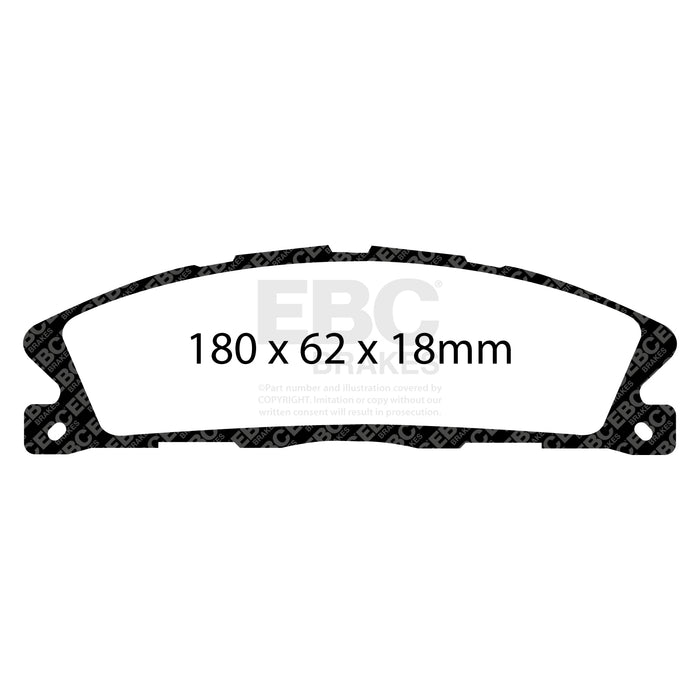 EBC greenstuff brake pads front part DP61886 fits 2013 Ford Explorer 3 5 Twin Turbo 4wd