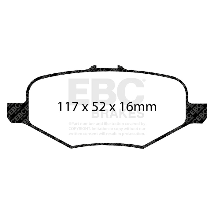 EBC greenstuff brake pads rear part DP61887 fits 2013 Ford Explorer 3 5 Twin Turbo 4wd