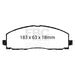 EBC brake pads front part ED91888 fits 2016 Chrysler Pacifica Ru 3 6l Extra Duty