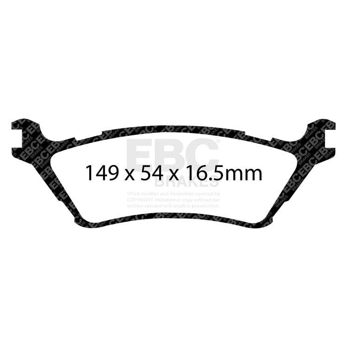 EBC greenstuff brake pads rear part DP61891 fits 2015 Ford F150 2 7 Twin Turbo 2wd