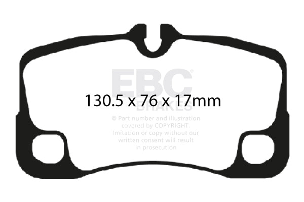 EBC redstuff brake pads rear fits 2009 12 Porsche 911 997 Cast Iron