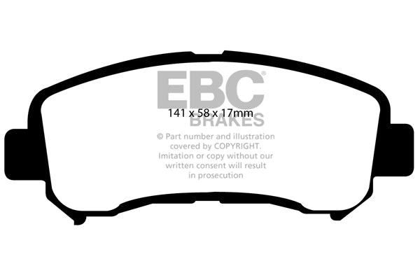 EBC ultimax brake pads front part UD1374 fits 2014 Nissan Juke 1 6 Turbo Nismo Rs Ultimax2