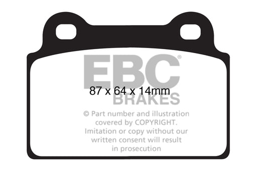 EBC | Rear Redstuff Pad and Plain Vented Rotor Kit | PN: S12KR1357