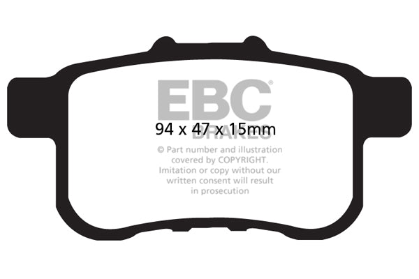 EBC greenstuff brake pads rear part DP21987 fits 2009 14 Acura Tsx 2 4